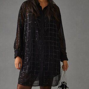 Rinku Dalamal Sequin Shirt Dress